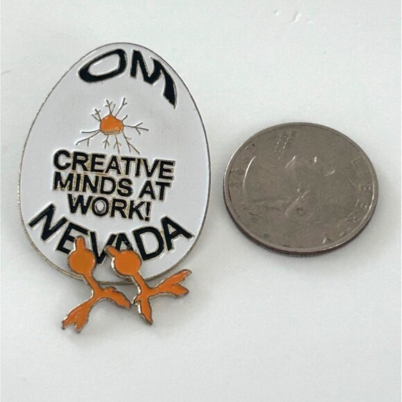 Odyssey Of The Mind Nevada NV Egg Movable Feet Creative Minds At Work Pin - Picture 2 of 3